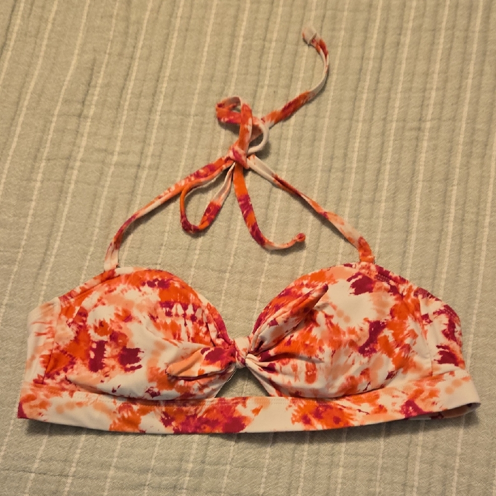 Time and Tru Vibrant Tie-Dye Bikini Top